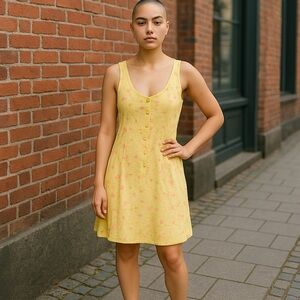 NWT BP Yellow Floral Button-Down Dress XS